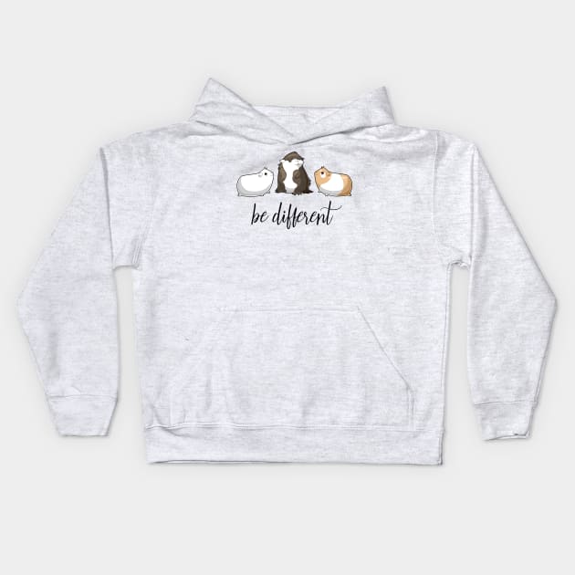 Be Different - Guinea Pig Lover gift Kids Hoodie by My Furry Friend